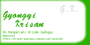gyongyi krisan business card